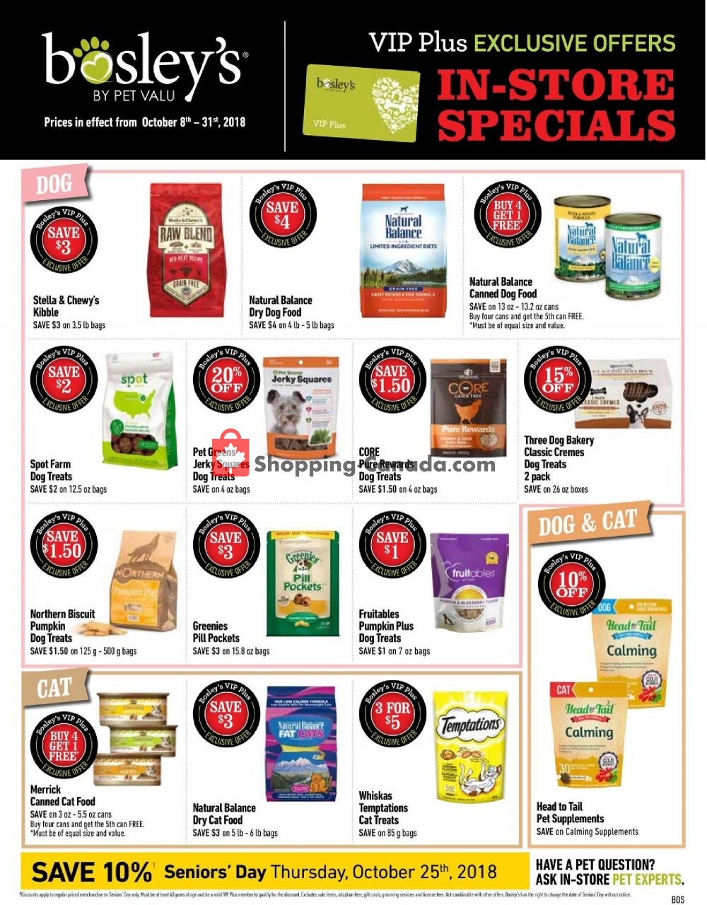 Bosley’s flyer from Monday October 8, 2018 to Wednesday October 31, 2018 - page 1
