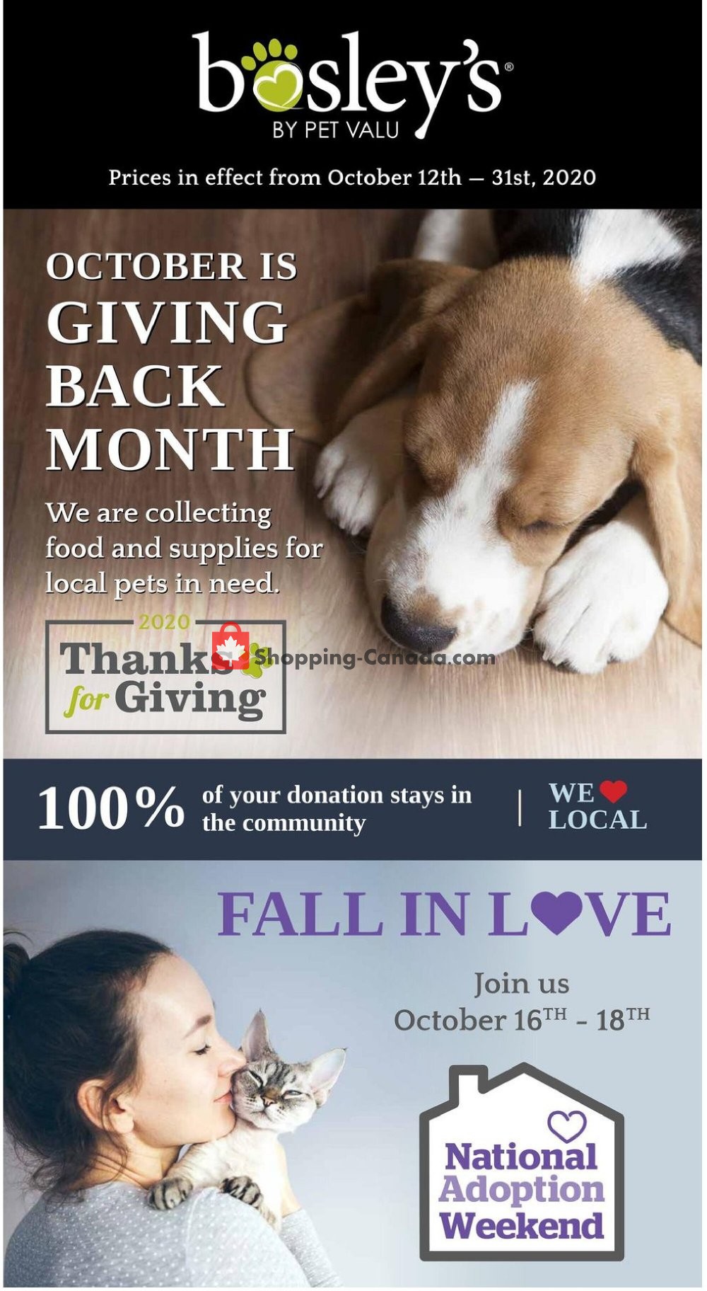Bosley’s flyer from Monday October 12, 2020 to Saturday October 31, 2020 - page 1