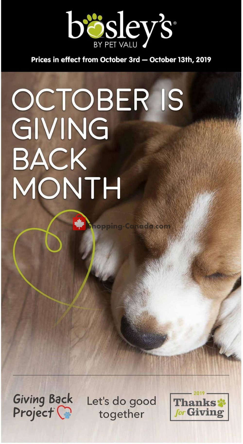 Bosley’s flyer from Thursday October 3, 2019 to Sunday October 13, 2019 - page 1