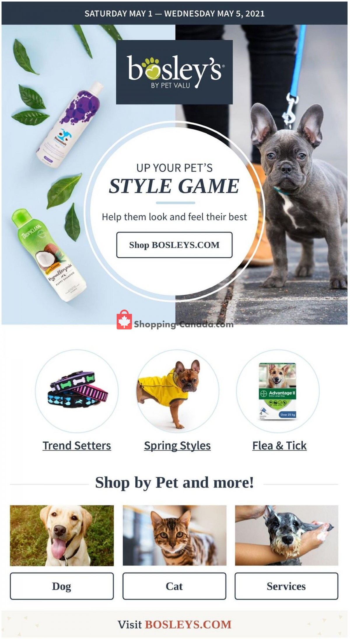 Bosley’s flyer from Saturday May 1, 2021 to Wednesday May 5, 2021 - page 1