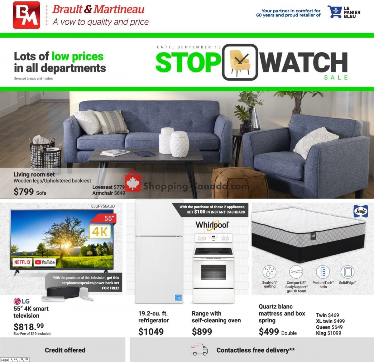 Brault & Martineau flyer from Tuesday September 7, 2021 to Wednesday September 15, 2021 - page 1