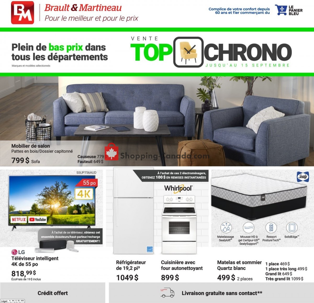 Brault & Martineau flyer from Tuesday September 7, 2021 to Wednesday September 15, 2021 - page 1