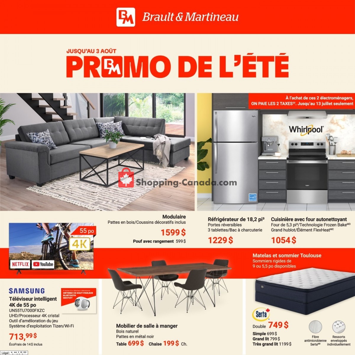 Brault & Martineau flyer from Monday June 27, 2022 to Wednesday August 3, 2022 - page 1