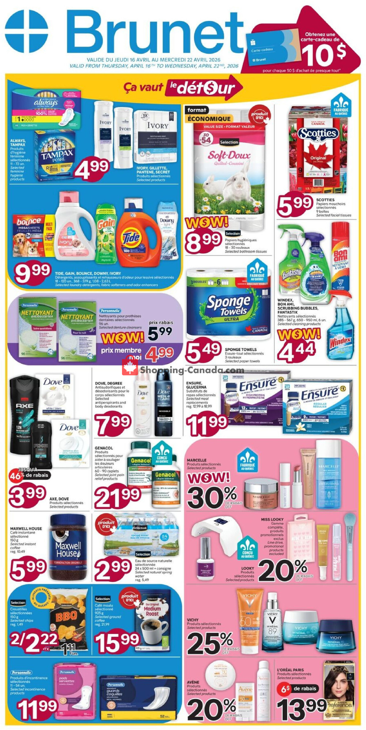 Brunet flyer from Thursday April 16, 2026 to Wednesday April 22, 2026 - page 1