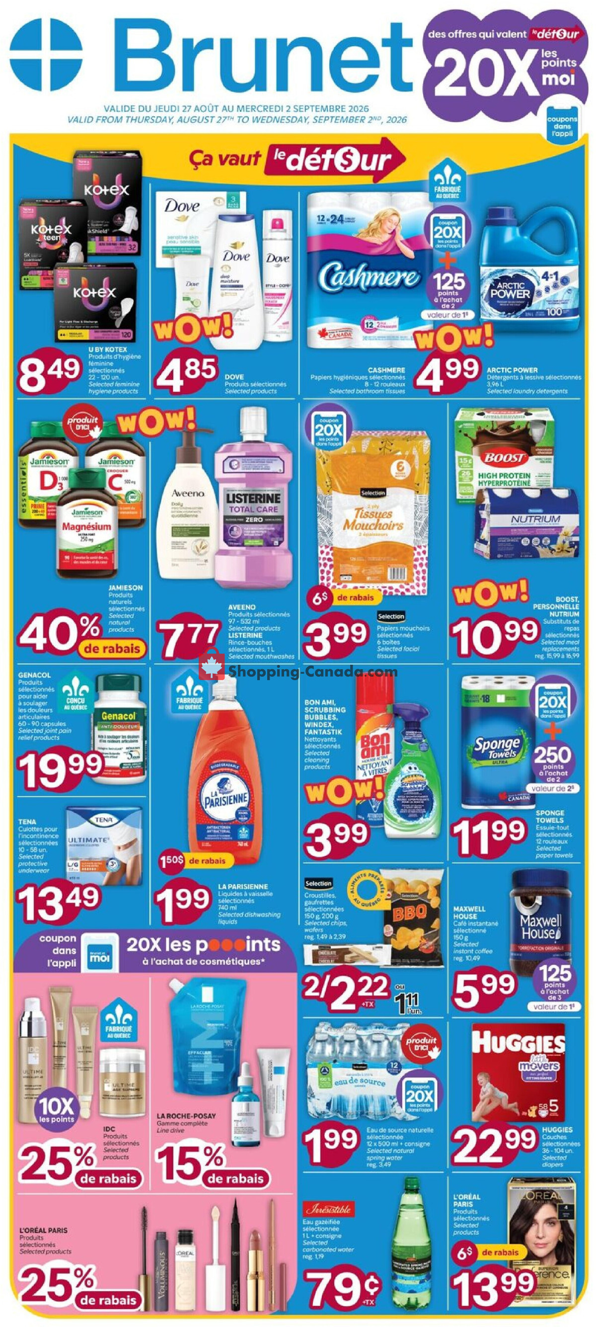 Brunet flyer from Thursday August 27, 2026 to Wednesday September 2, 2026 - page 1