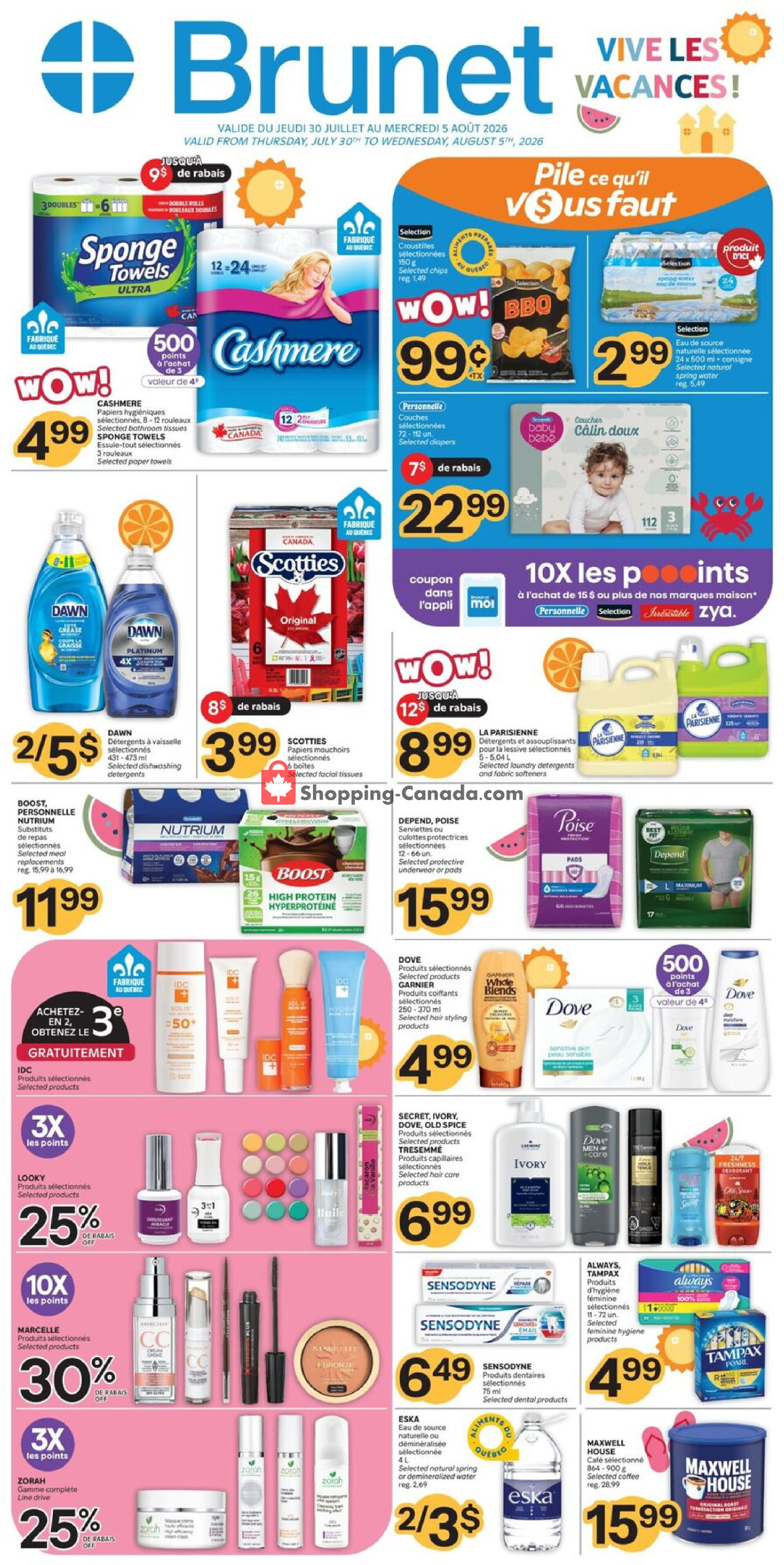 Brunet flyer from Thursday July 30, 2026 to Wednesday August 5, 2026 - page 1