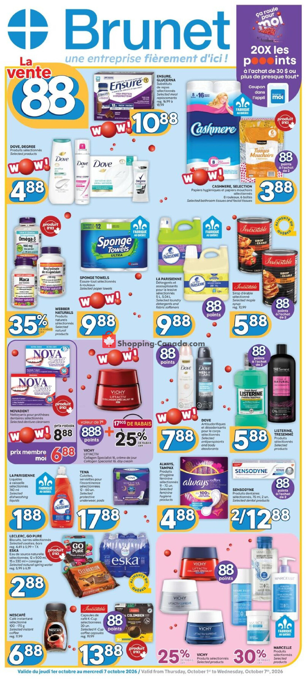 Brunet flyer from Thursday October 1, 2026 to Wednesday October 7, 2026 - page 1