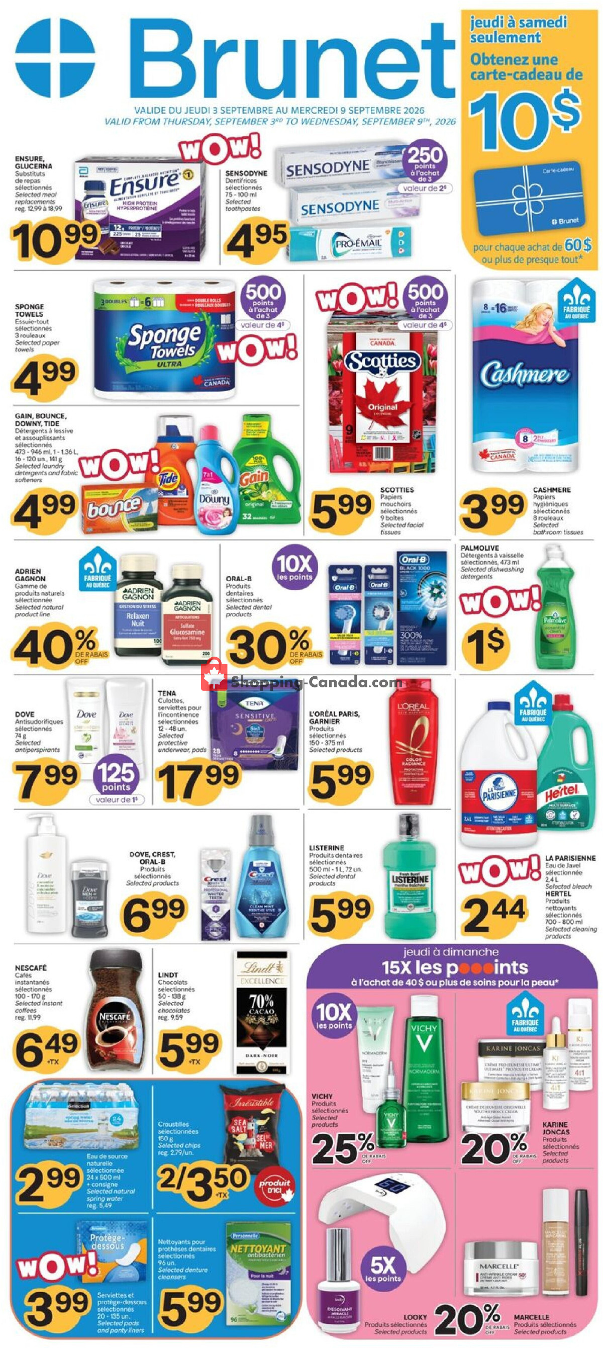 Brunet flyer from Thursday September 3, 2026 to Wednesday September 9, 2026 - page 1