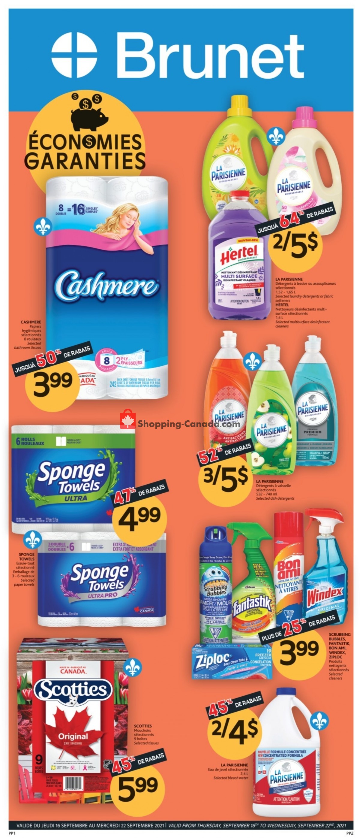 Brunet flyer from Thursday September 16, 2021 to Wednesday September 22, 2021 - page 1