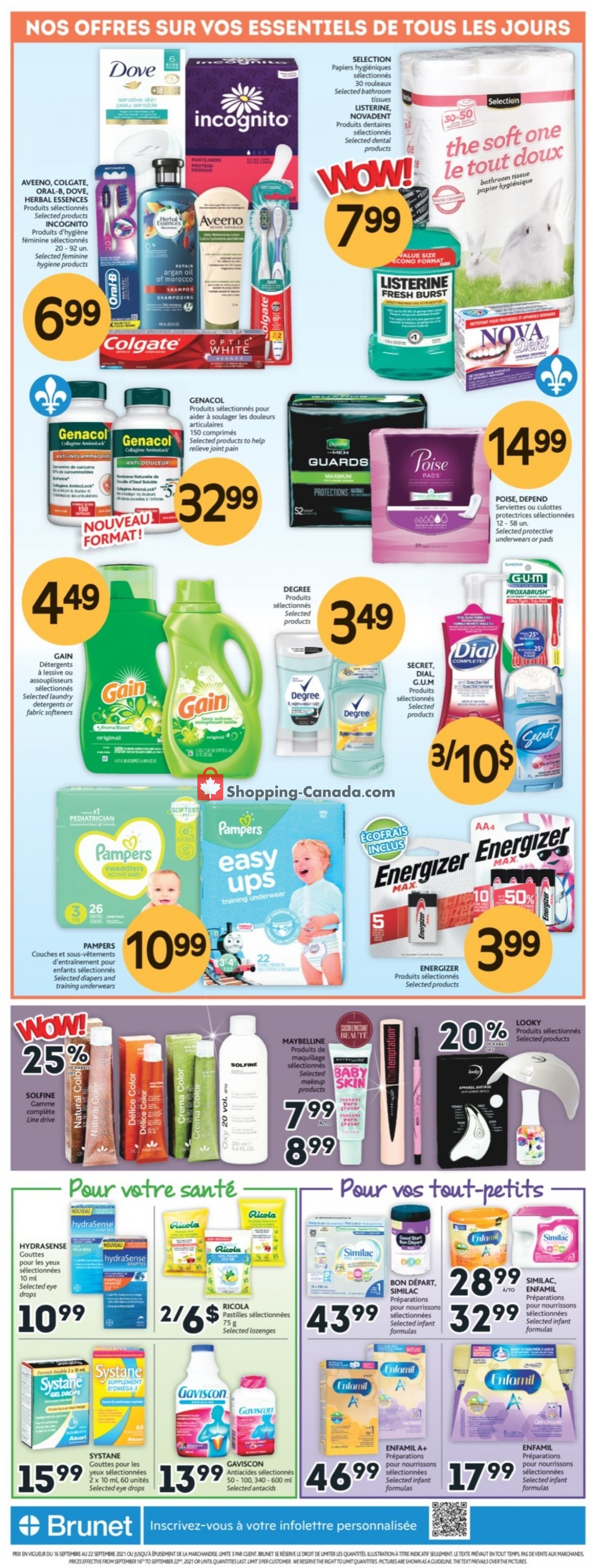 Brunet flyer from Thursday September 16, 2021 to Wednesday September 22, 2021 - page 12