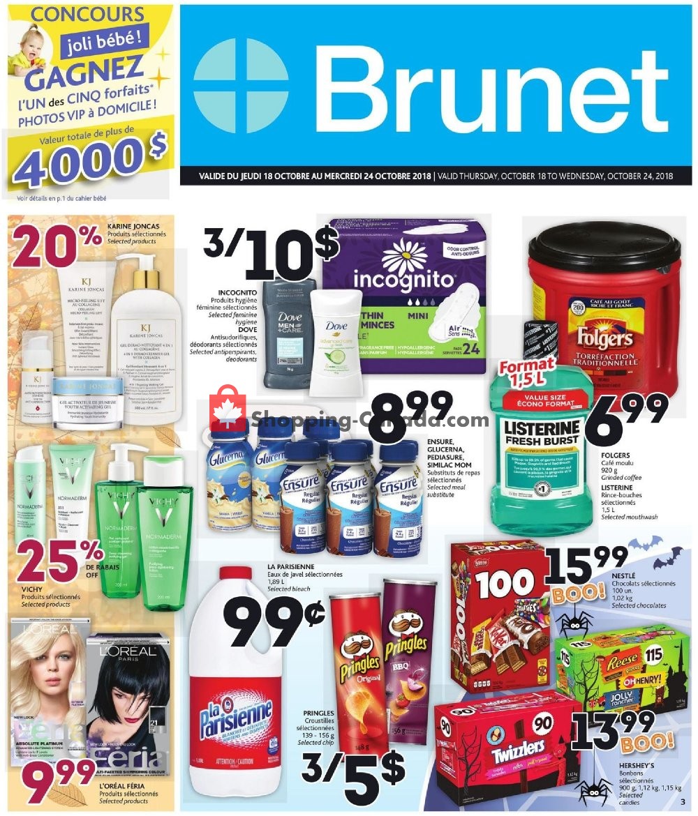 Brunet flyer from Thursday October 18, 2018 to Wednesday October 24, 2018 - page 1