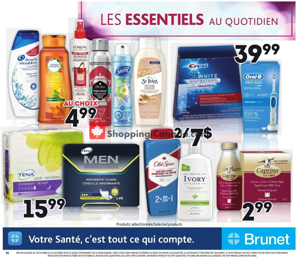 Brunet flyer from Thursday October 18, 2018 to Wednesday October 24, 2018 - page 16