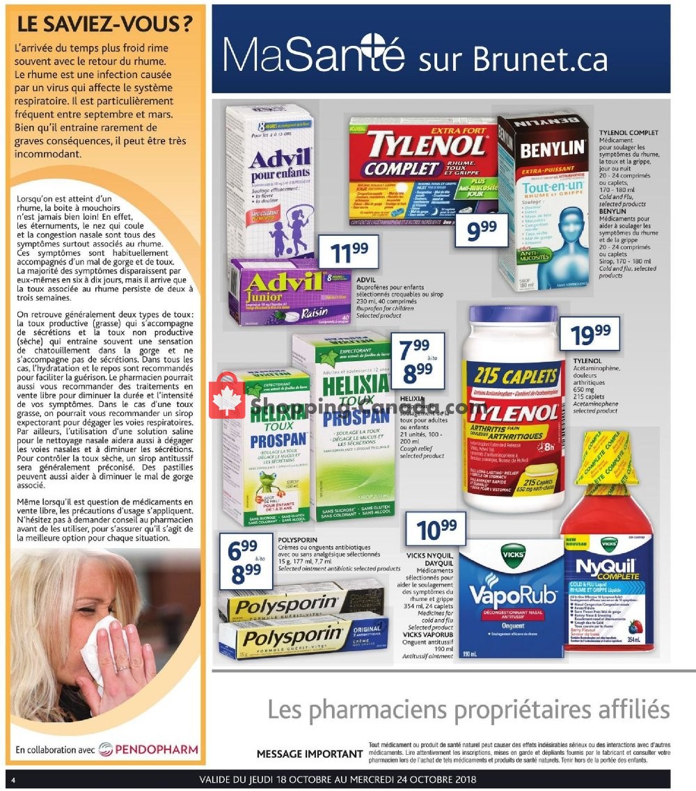 Brunet flyer from Thursday October 18, 2018 to Wednesday October 24, 2018 - page 4