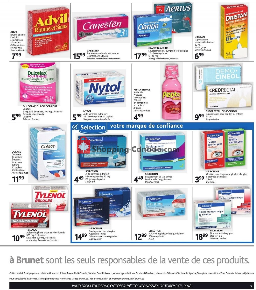 Brunet flyer from Thursday October 18, 2018 to Wednesday October 24, 2018 - page 5