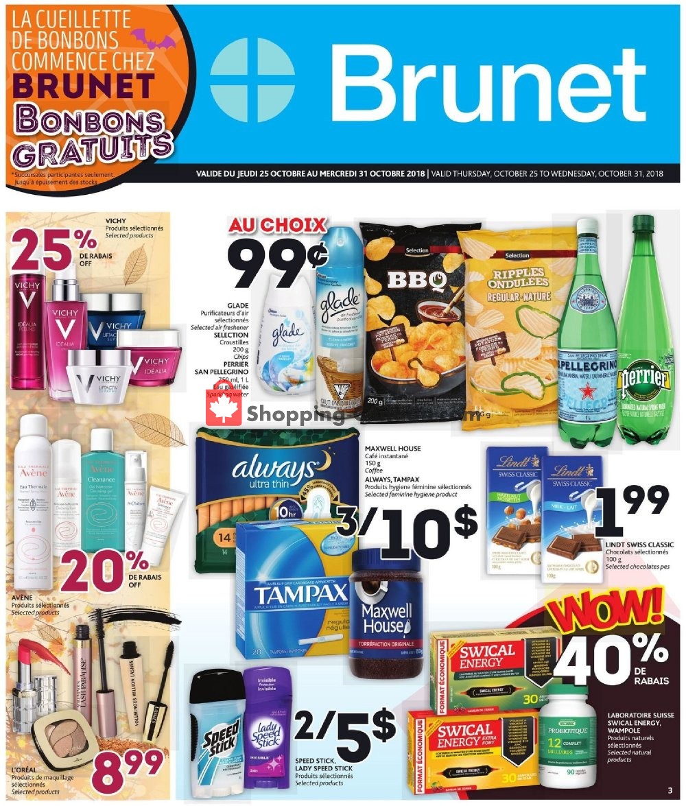 Brunet flyer from Thursday October 25, 2018 to Wednesday October 31, 2018 - page 1