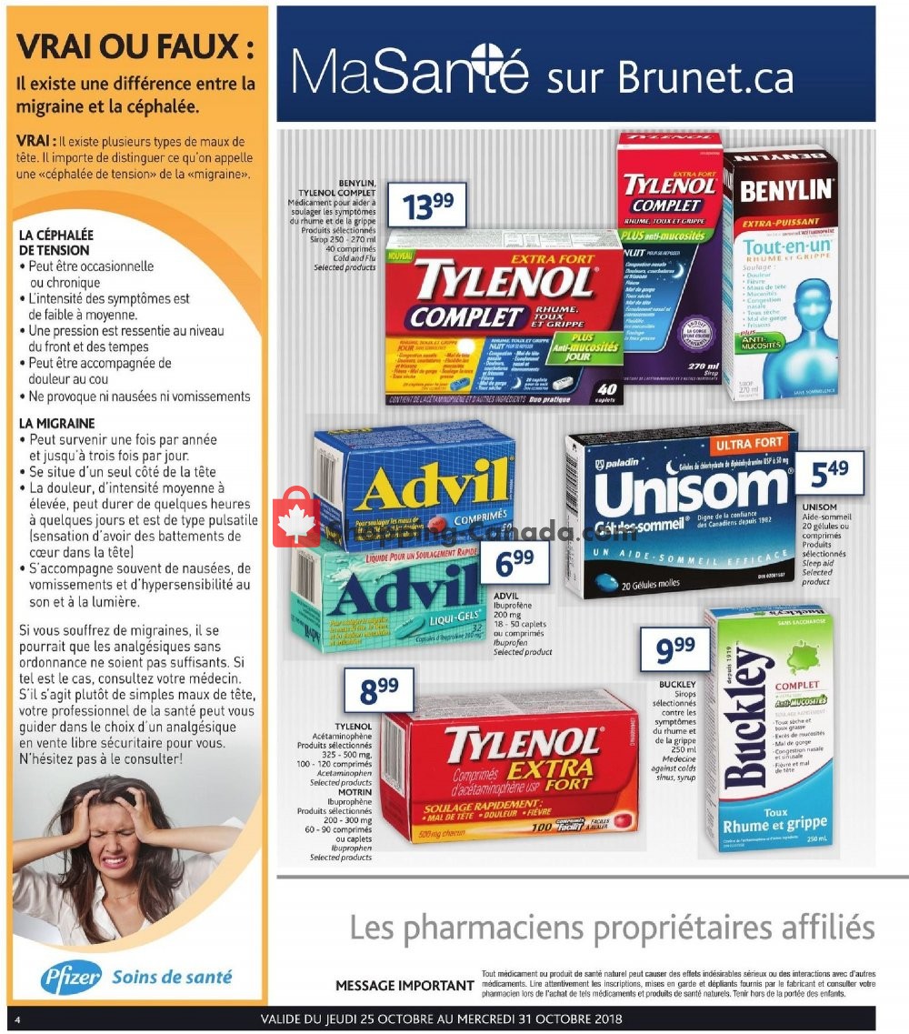 Brunet flyer from Thursday October 25, 2018 to Wednesday October 31, 2018 - page 4