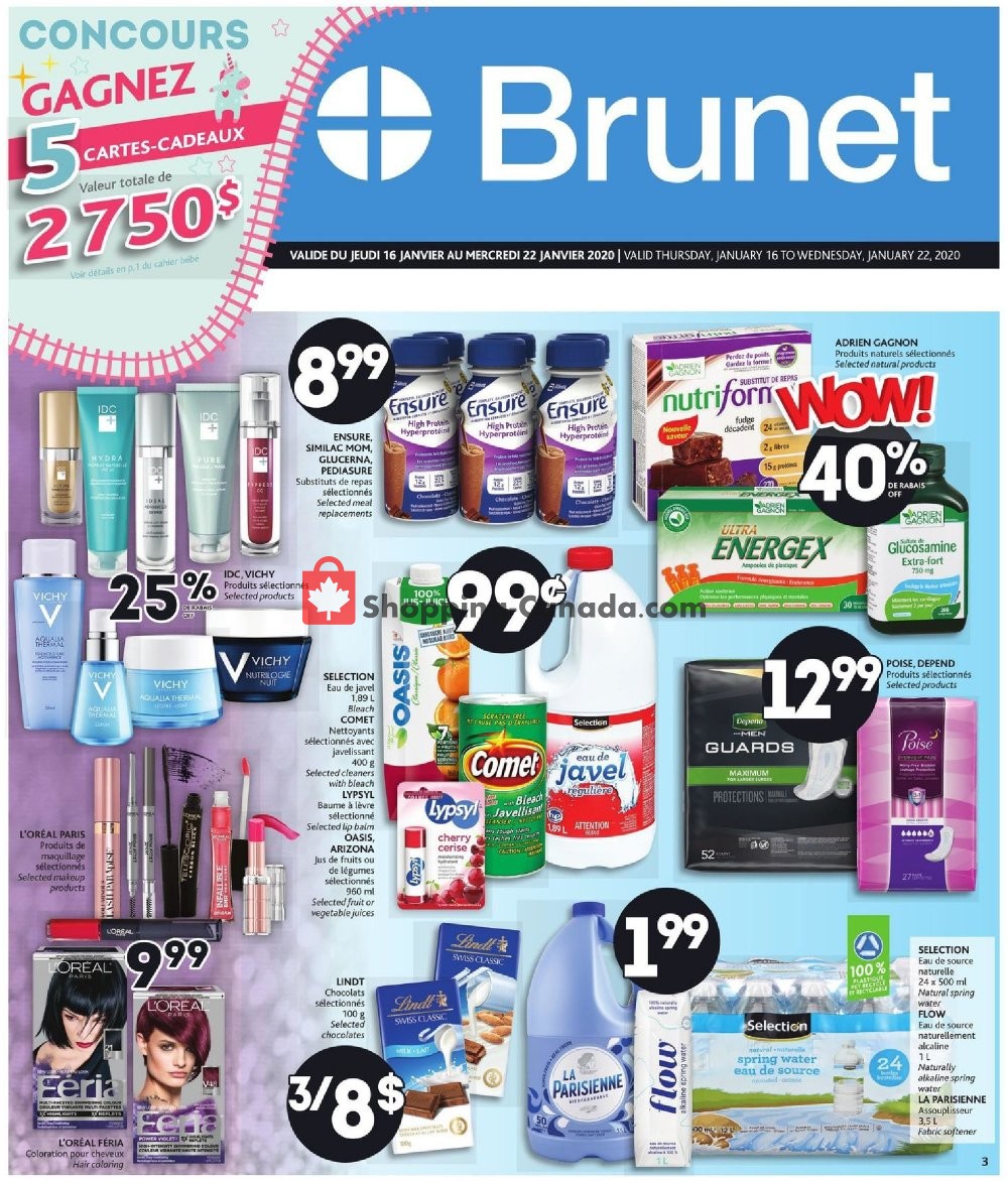 Brunet flyer from Thursday January 16, 2020 to Wednesday January 22, 2020 - page 1