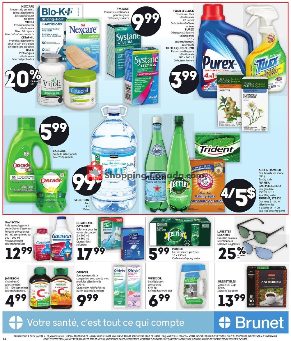Brunet flyer from Thursday January 16, 2020 to Wednesday January 22, 2020 - page 14