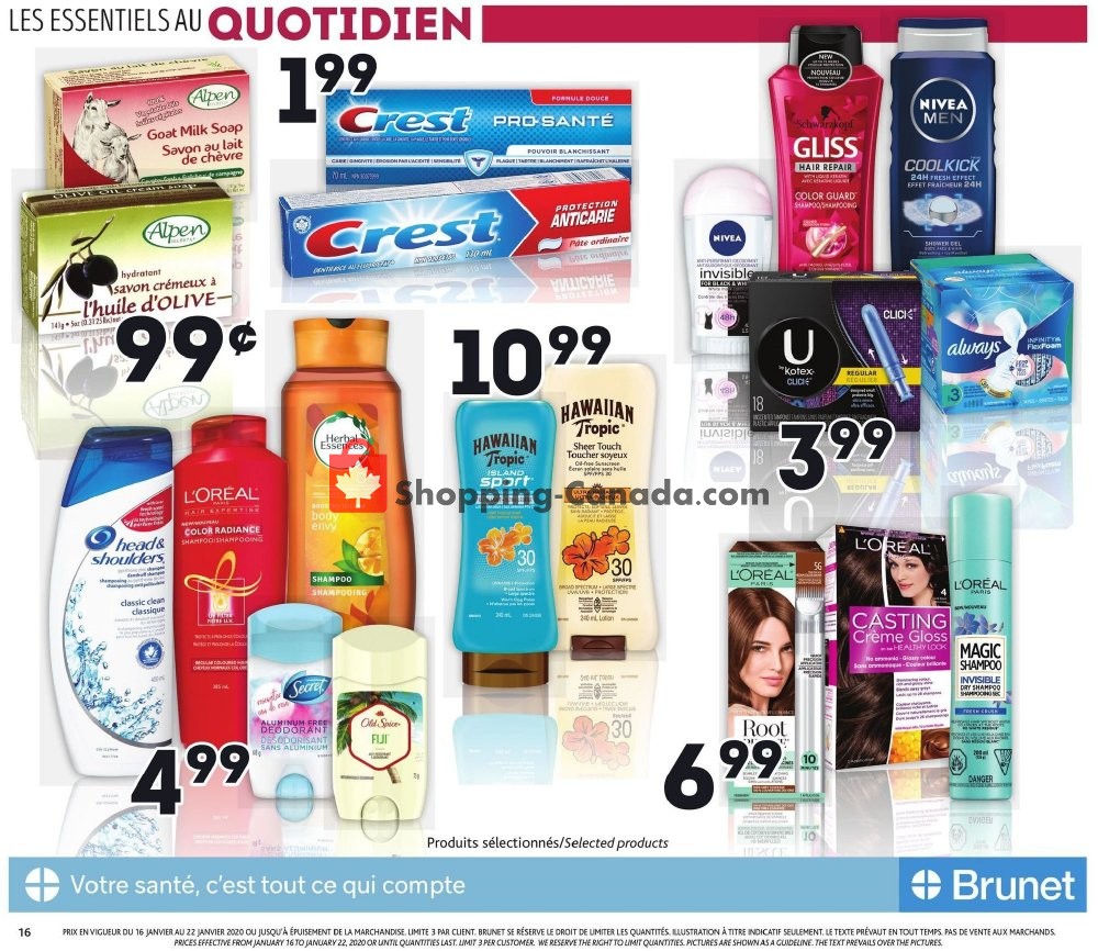 Brunet flyer from Thursday January 16, 2020 to Wednesday January 22, 2020 - page 16