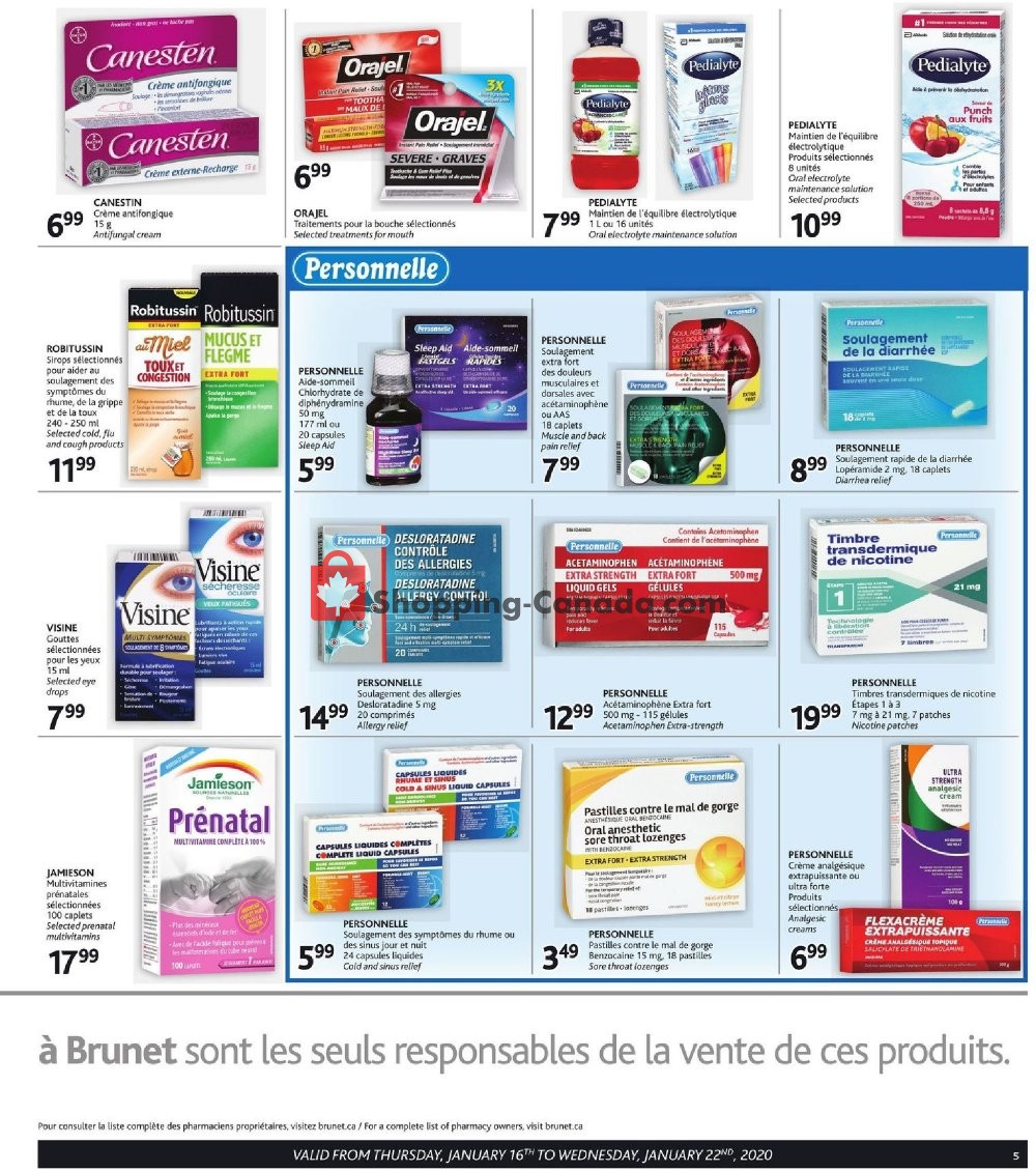 Brunet flyer from Thursday January 16, 2020 to Wednesday January 22, 2020 - page 5
