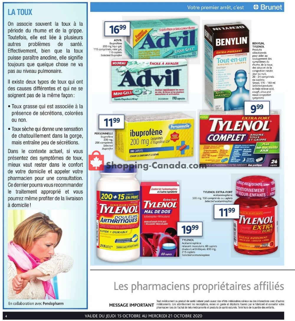 Brunet flyer from Thursday October 15, 2020 to Wednesday October 21, 2020 - page 4