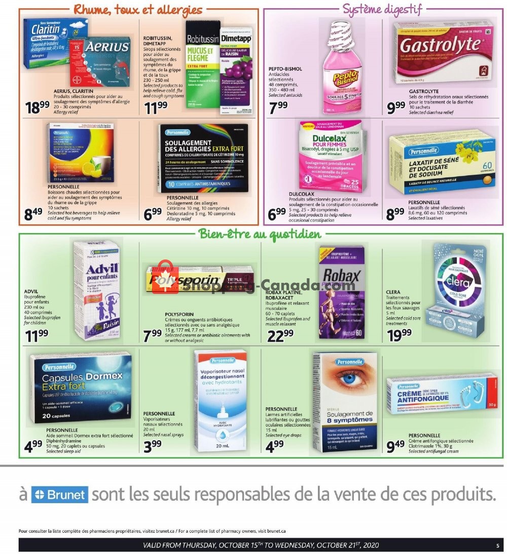 Brunet flyer from Thursday October 15, 2020 to Wednesday October 21, 2020 - page 5