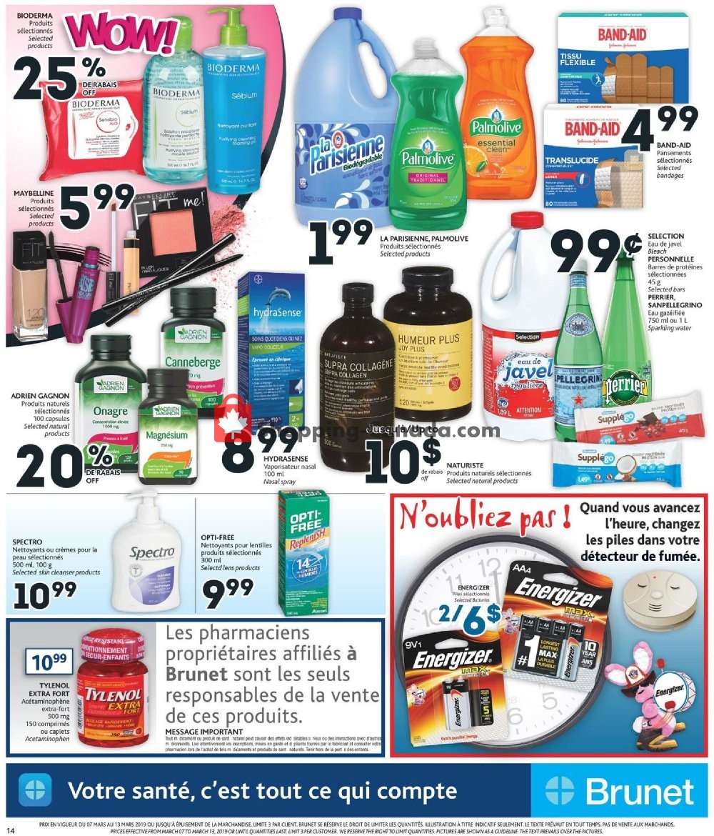 Brunet flyer from Thursday March 7, 2019 to Wednesday March 13, 2019 - page 14
