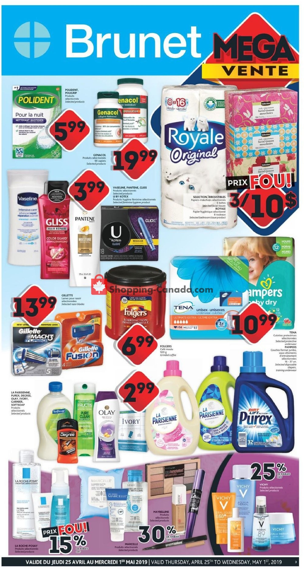 Brunet flyer from Thursday April 25, 2019 to Wednesday May 1, 2019 - page 1