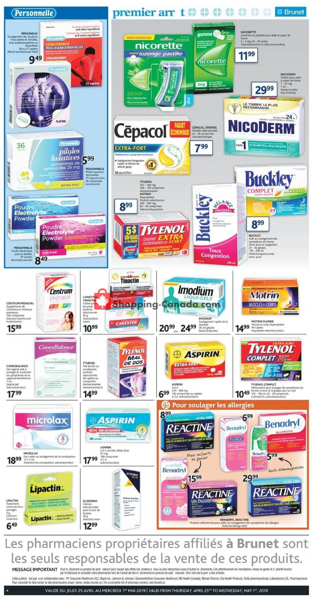 Brunet flyer from Thursday April 25, 2019 to Wednesday May 1, 2019 - page 4