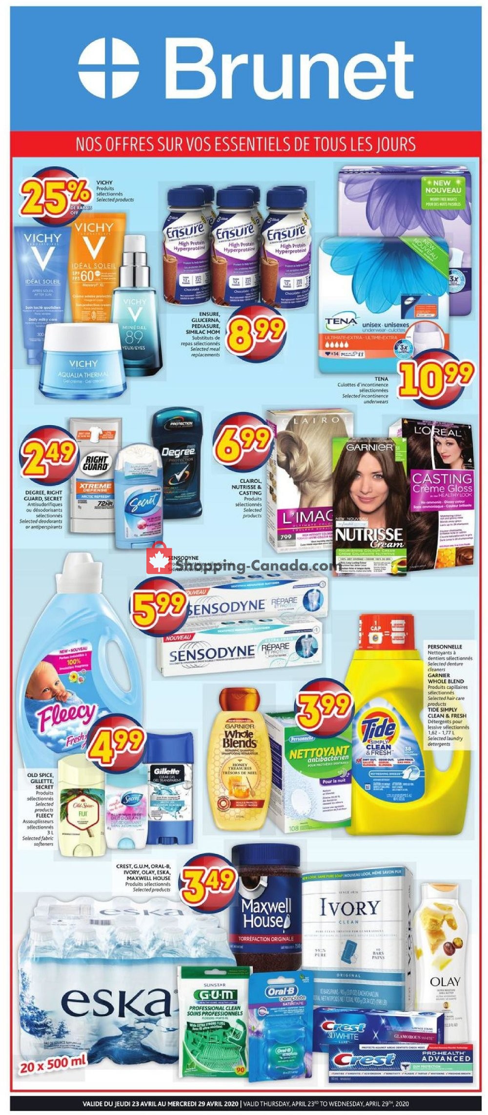 Brunet flyer from Thursday April 23, 2020 to Wednesday April 29, 2020 - page 1