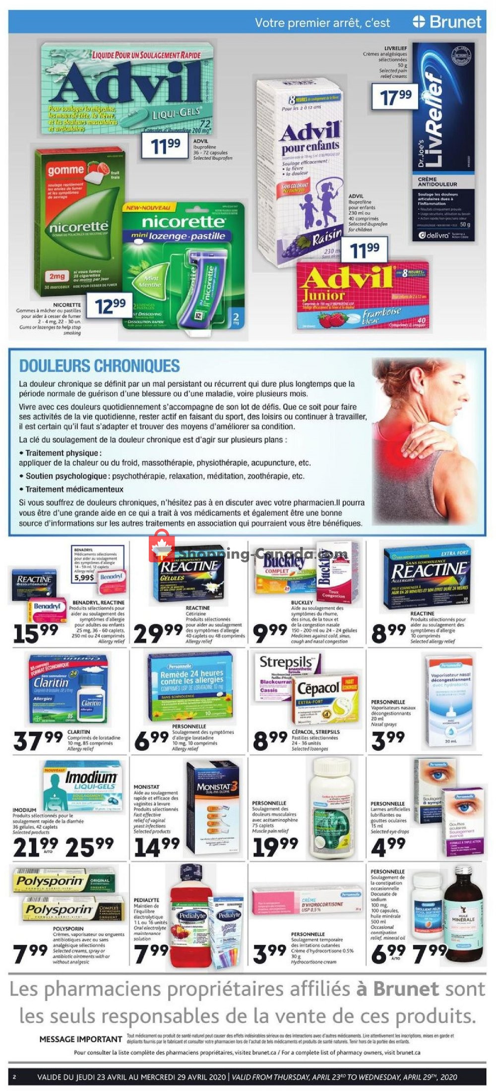 Brunet flyer from Thursday April 23, 2020 to Wednesday April 29, 2020 - page 2