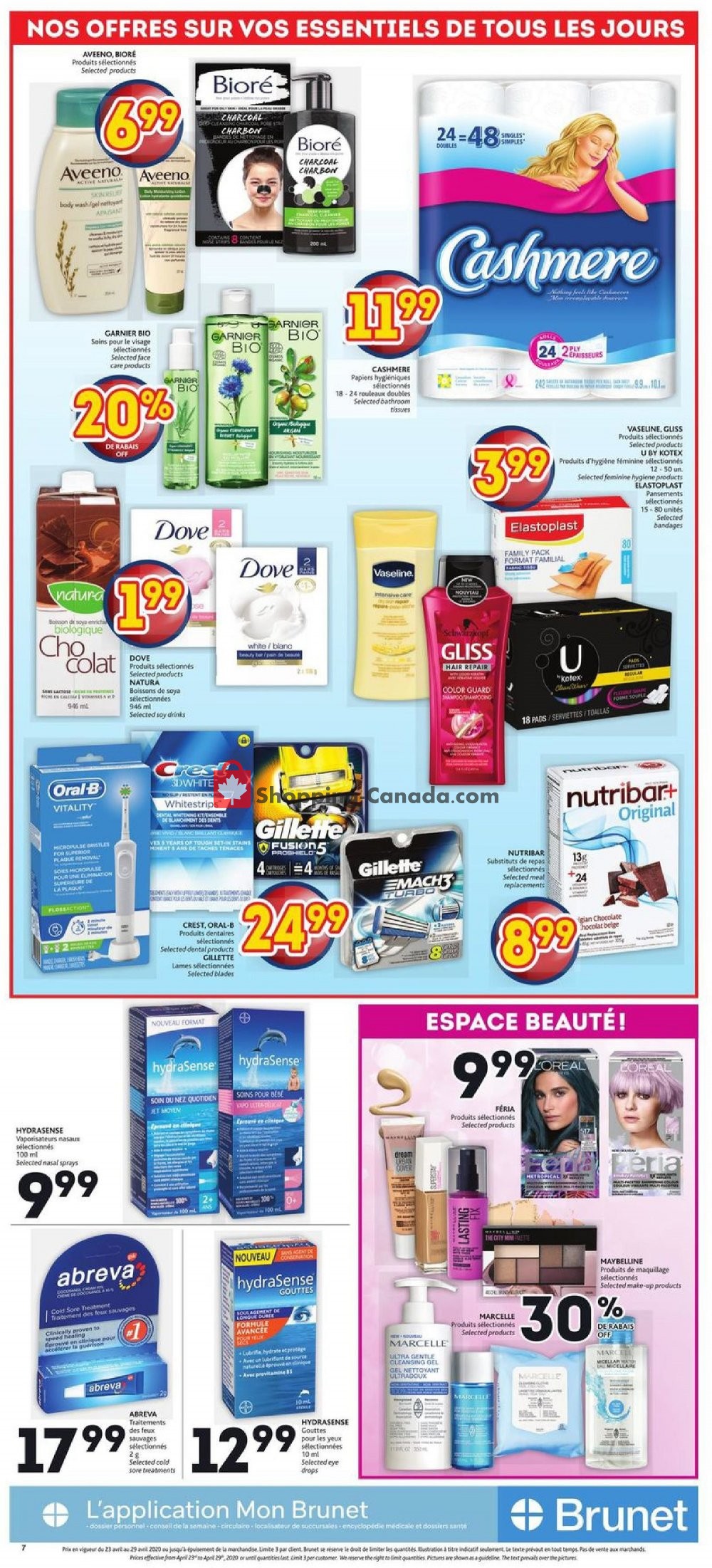 Brunet flyer from Thursday April 23, 2020 to Wednesday April 29, 2020 - page 7