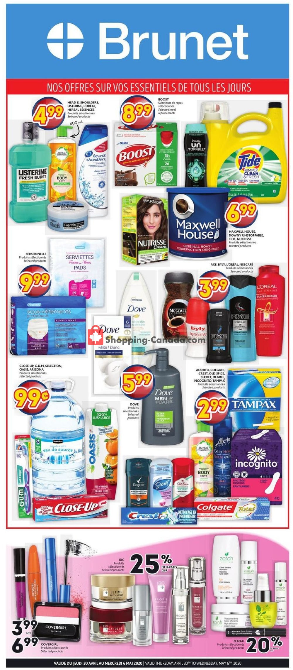 Brunet flyer from Thursday April 30, 2020 to Wednesday May 6, 2020 - page 1