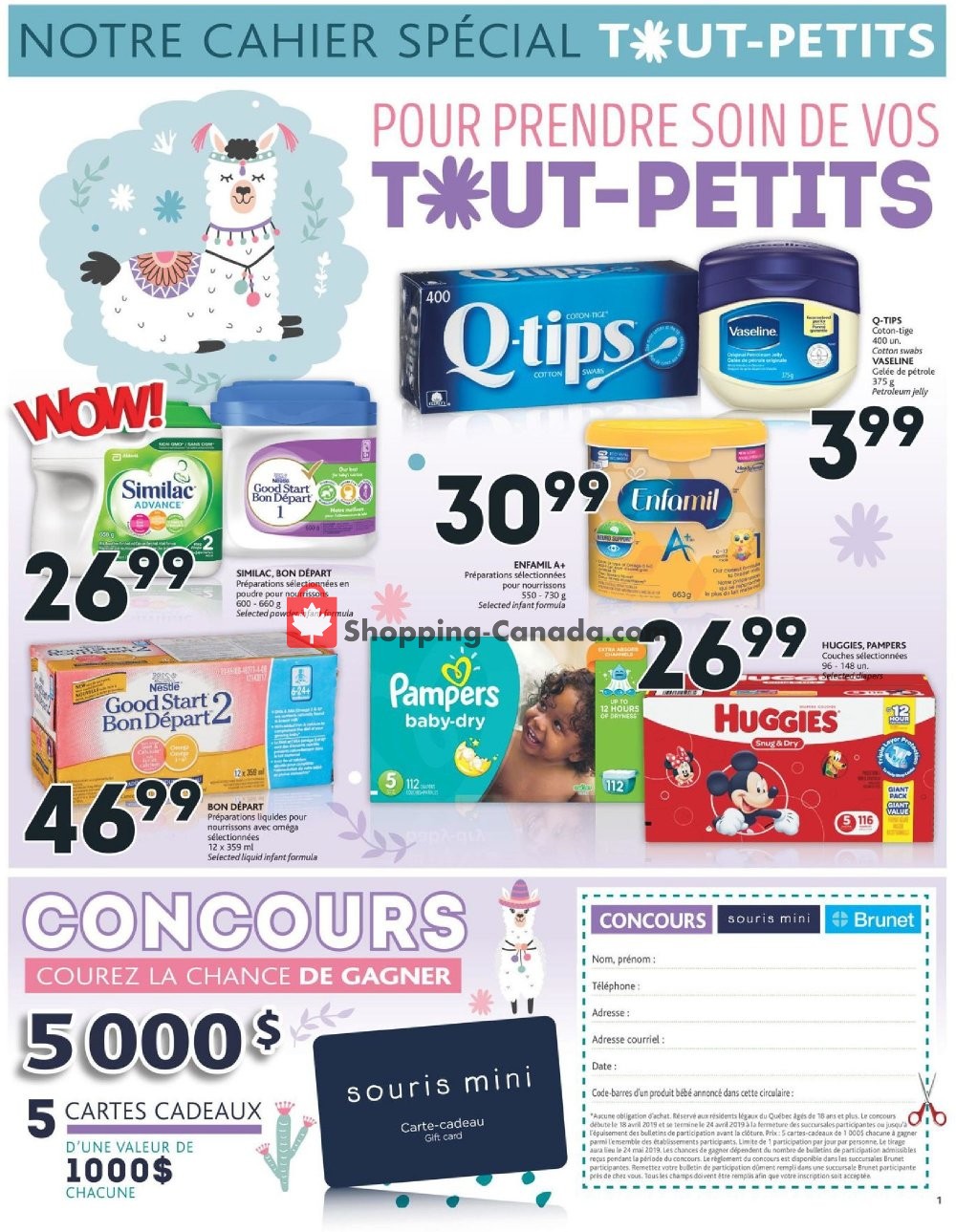 Brunet flyer from Thursday April 18, 2019 to Wednesday April 24, 2019 - page 1