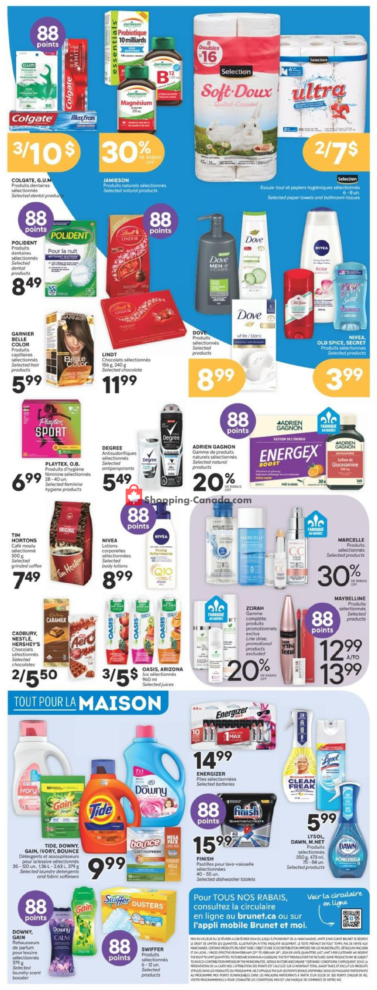Brunet flyer from Thursday February 22, 2024 to Wednesday February 28, 2024 - page 9