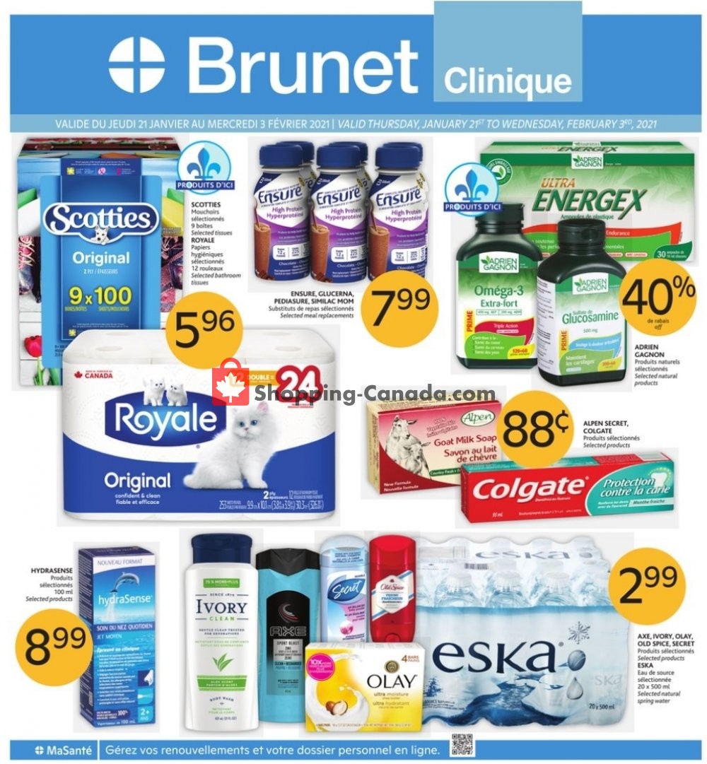 Brunet flyer from Thursday January 21, 2021 to Wednesday February 3, 2021 - page 1