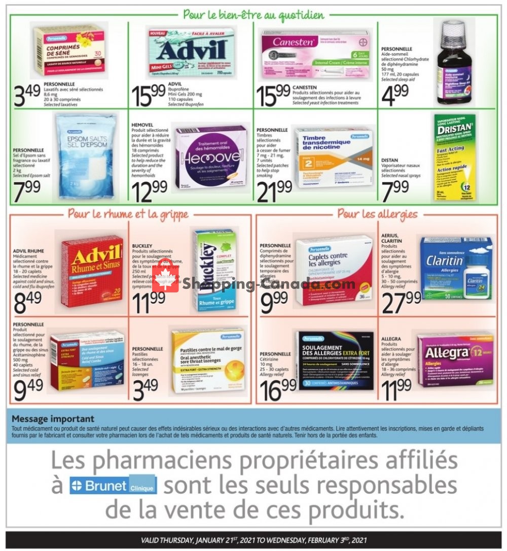 Brunet flyer from Thursday January 21, 2021 to Wednesday February 3, 2021 - page 3