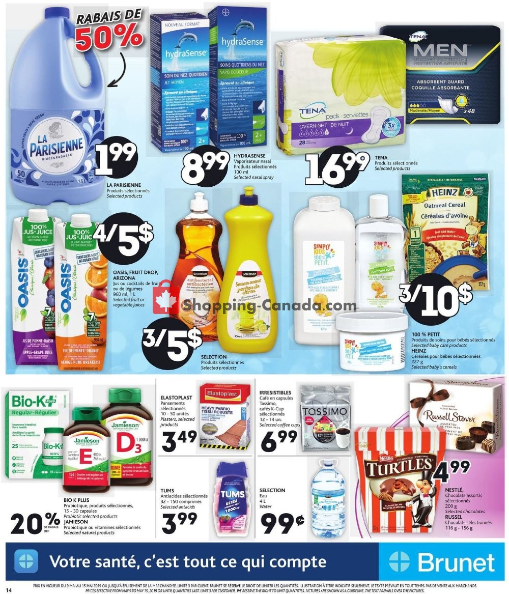 Brunet flyer from Thursday May 9, 2019 to Wednesday May 15, 2019 - page 14