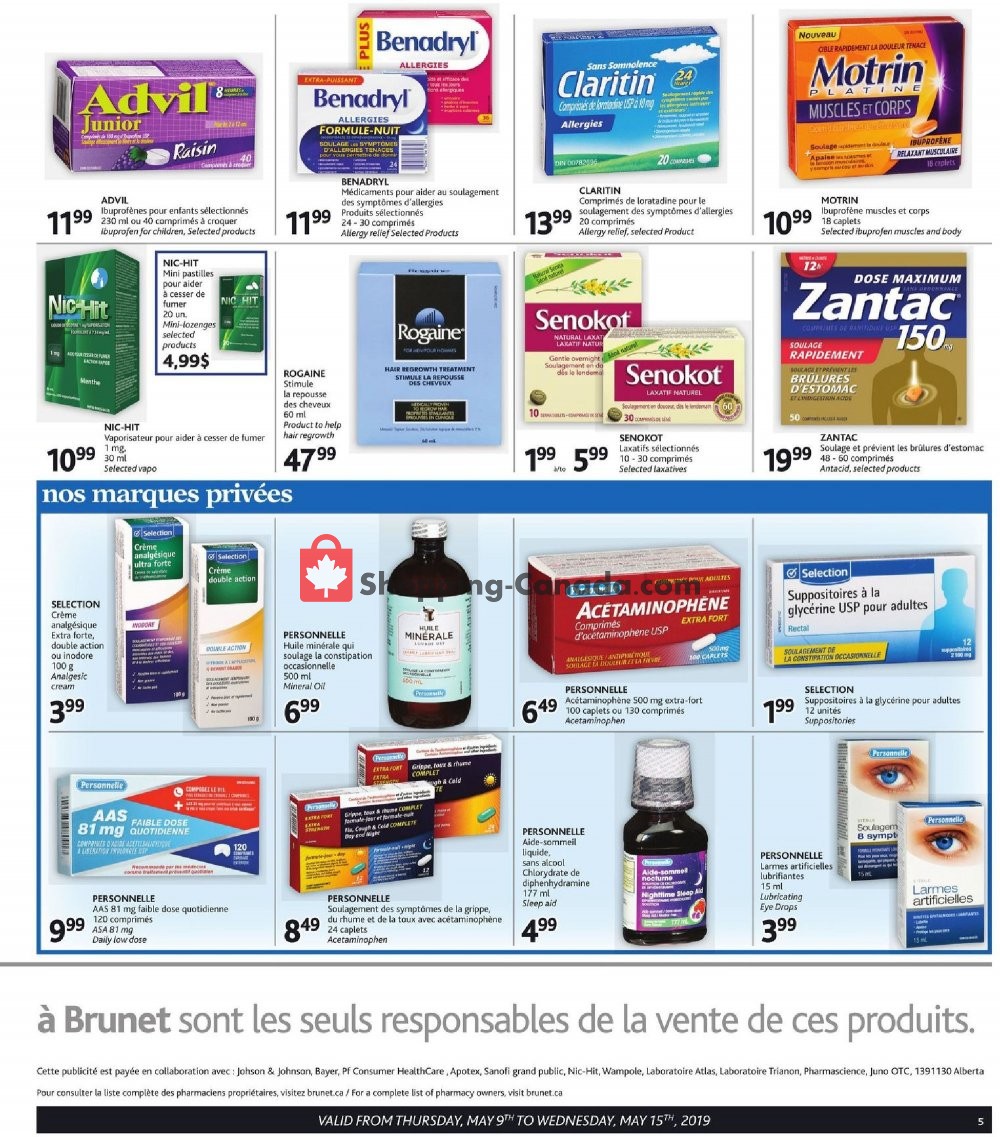 Brunet flyer from Thursday May 9, 2019 to Wednesday May 15, 2019 - page 5