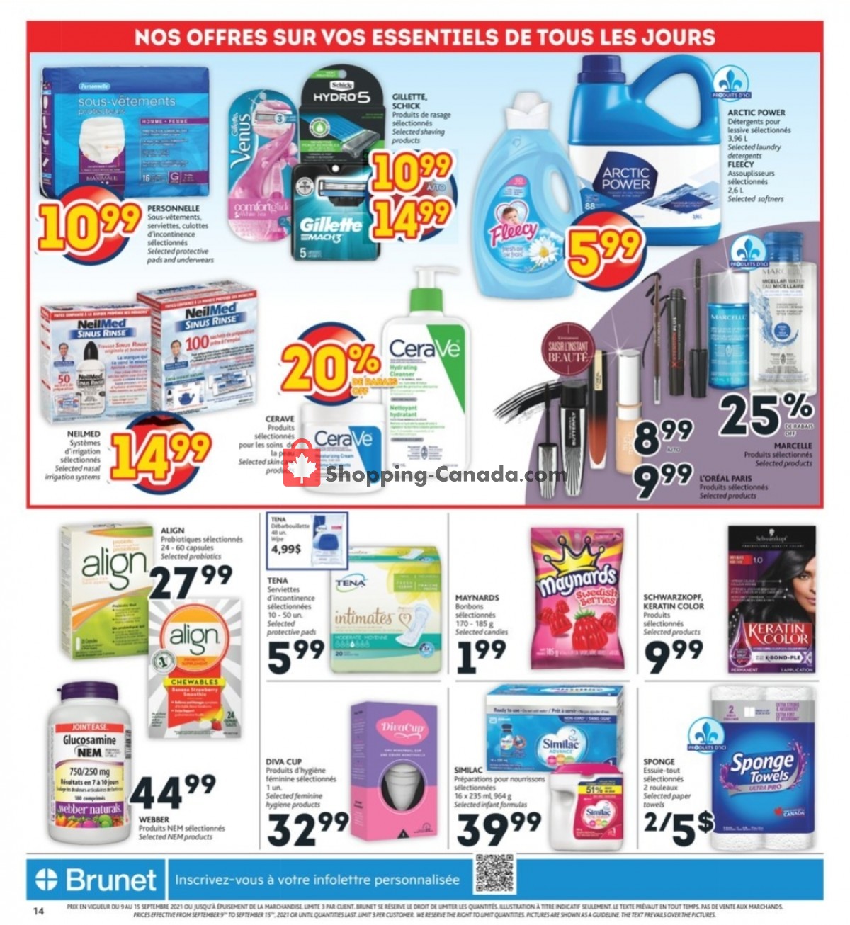 Brunet flyer from Thursday September 9, 2021 to Wednesday September 15, 2021 - page 14