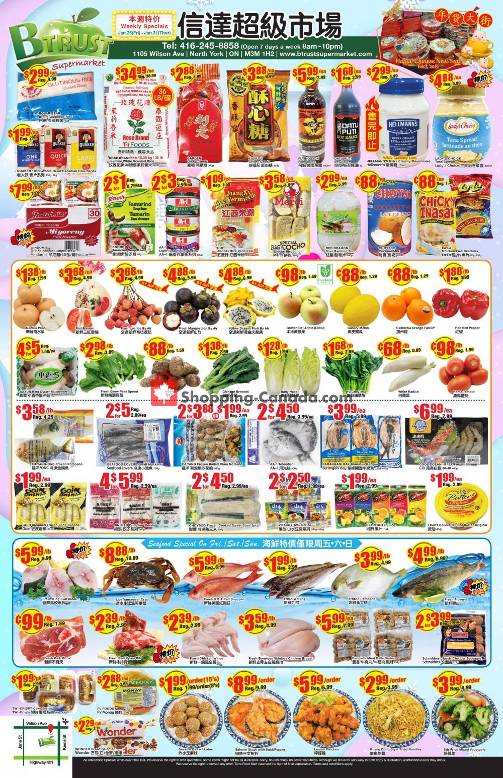 Btrust Supermarket flyer from Friday January 25, 2019 to Thursday January 31, 2019 - page 1