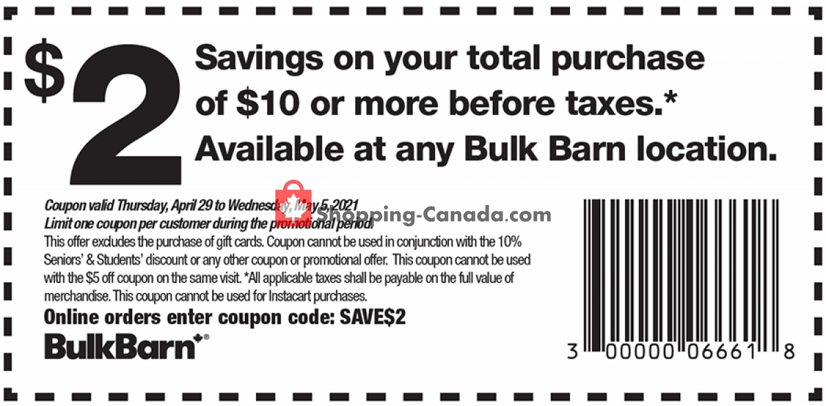 Bulk Barn flyer from Thursday April 29, 2021 to Wednesday May 5, 2021 - page 1