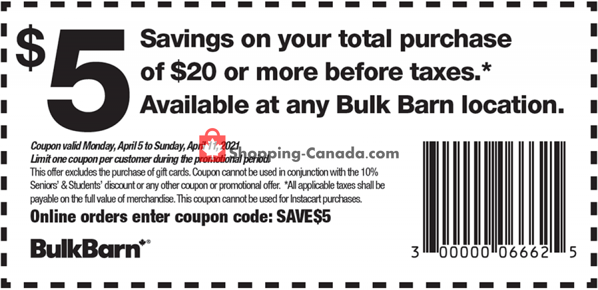 Bulk Barn flyer from Monday April 5, 2021 to Sunday April 11, 2021 - page 1