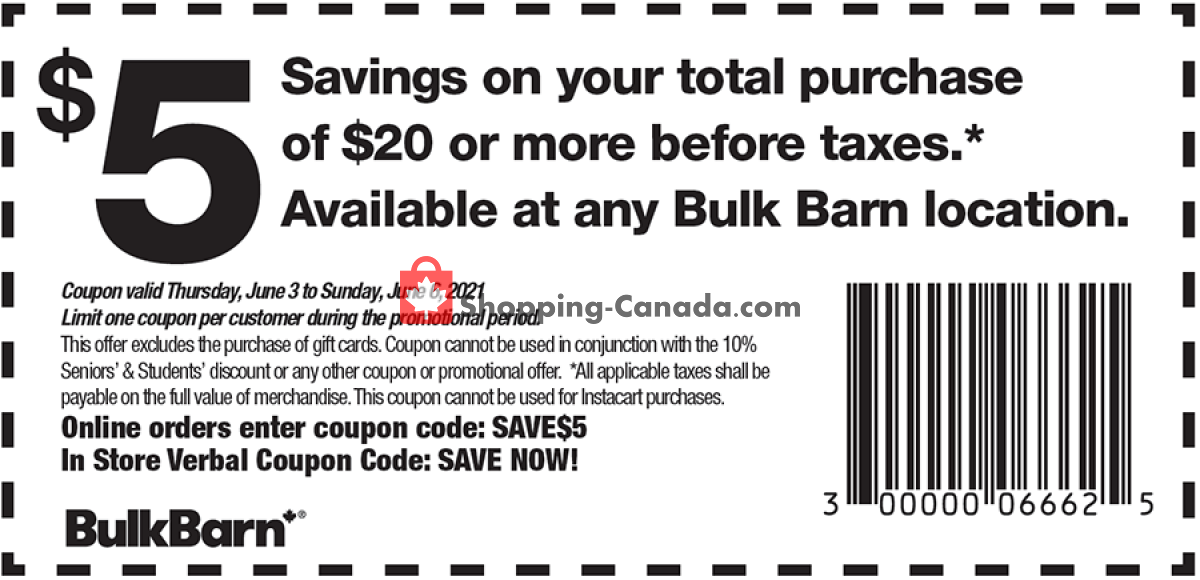 Bulk Barn flyer from Thursday June 3, 2021 to Sunday June 6, 2021 - page 1