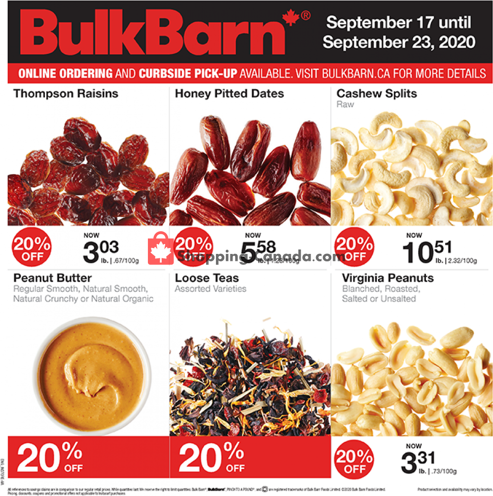 Bulk Barn Canada, flyer (Hot Deal) September 17 September 23, 2020