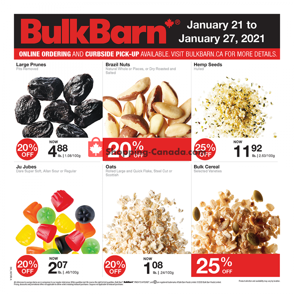 Bulk Barn Canada, flyer (Hot Deals) January 21 January 27, 2021