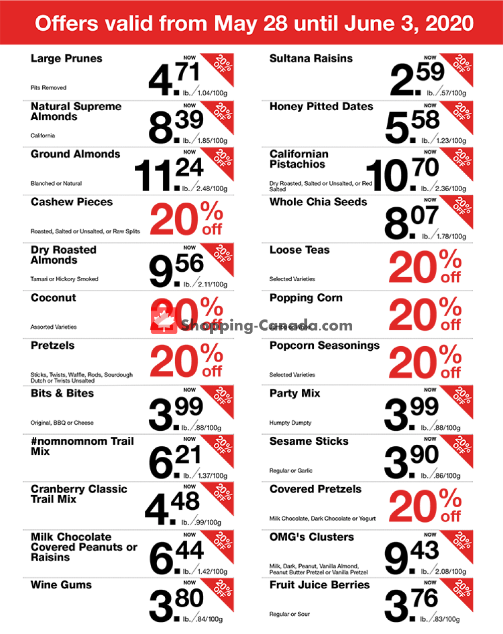 Bulk Barn flyer from Thursday May 28, 2020 to Wednesday June 3, 2020 - page 1