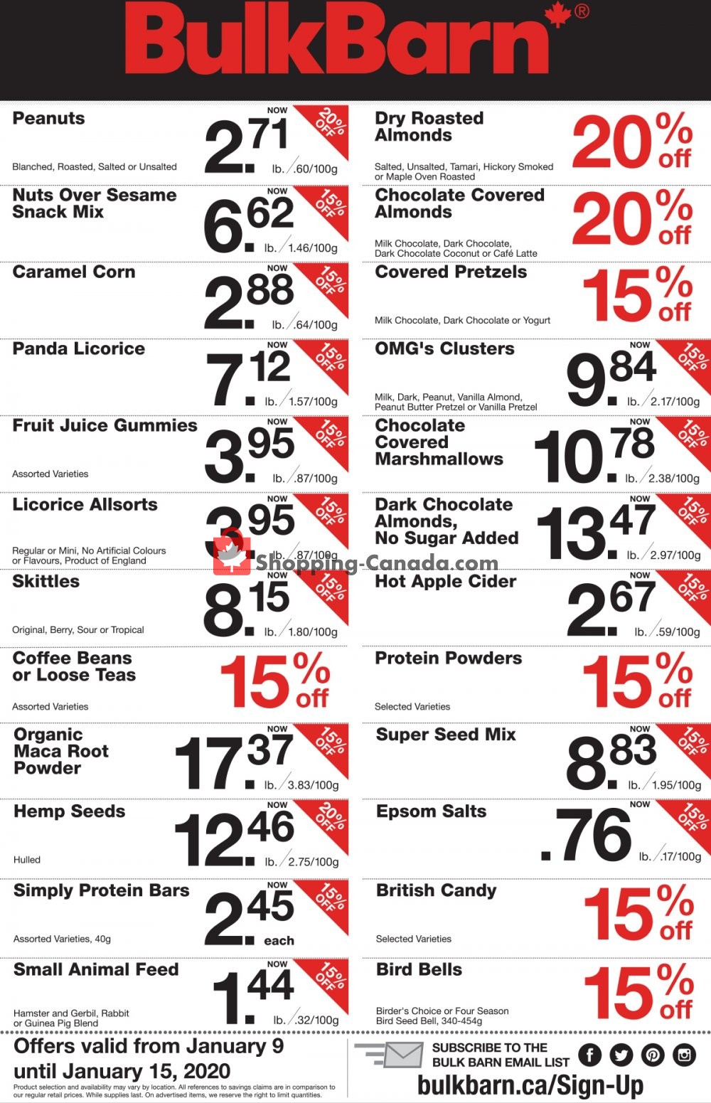 Bulk Barn flyer from Thursday January 9, 2020 to Wednesday January 15, 2020 - page 1