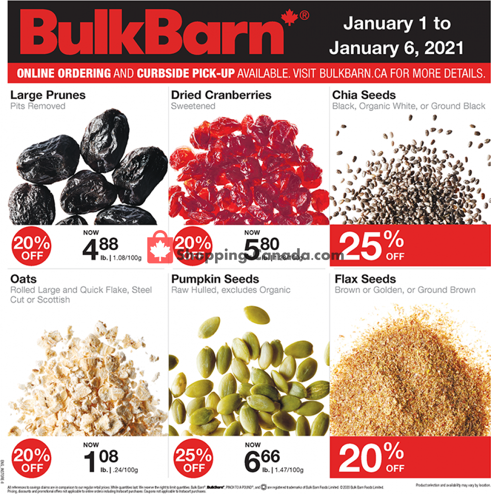Bulk Barn flyer from Friday January 1, 2021 to Wednesday January 6, 2021 - page 1