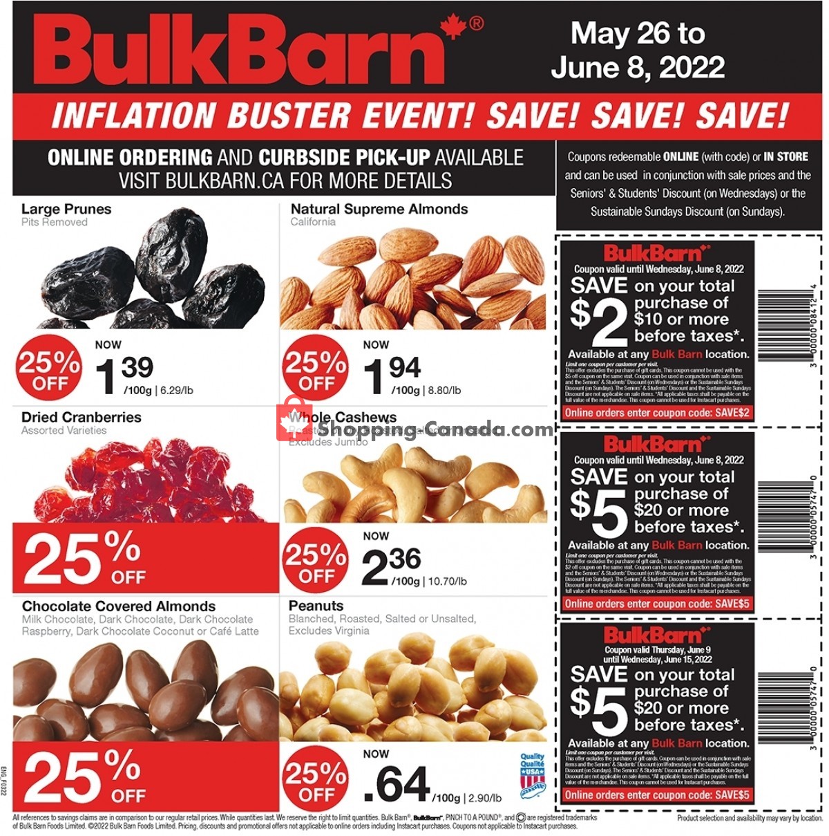 Bulk Barn Canada, flyer (Inflation Buster Event) May 26 June 8